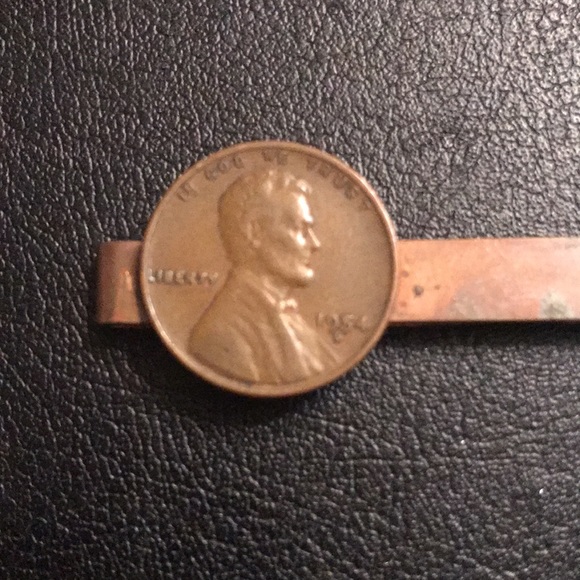 Vintage 1954 Copper Penny tie clip - Picture 2 of 3